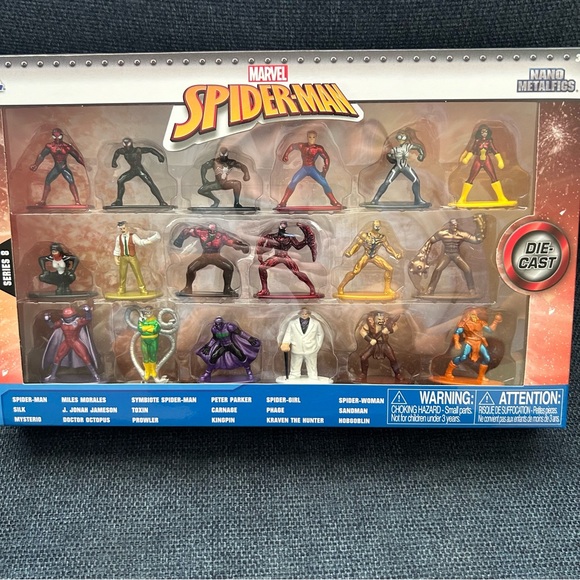 Jada Nano MetalFigs: MARVEL Spider-Man Mini Die-Cast Metal Figures Series 8 NEW - Picture 1 of 7